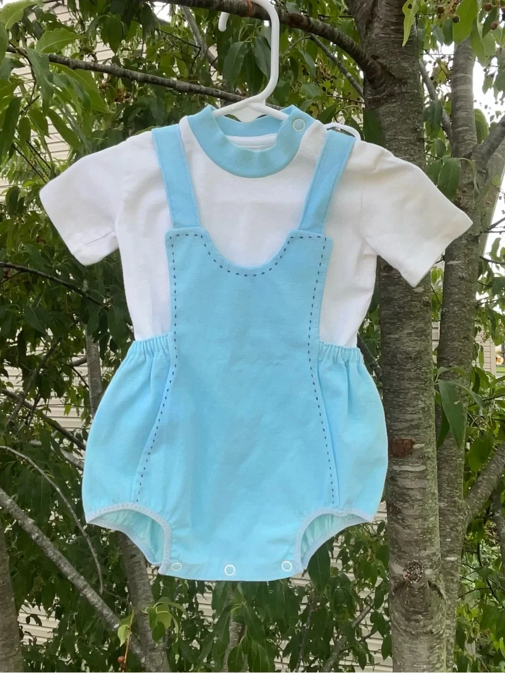 Vintage 70s -80s Carters 2 piece Bubble Romper Size 6m